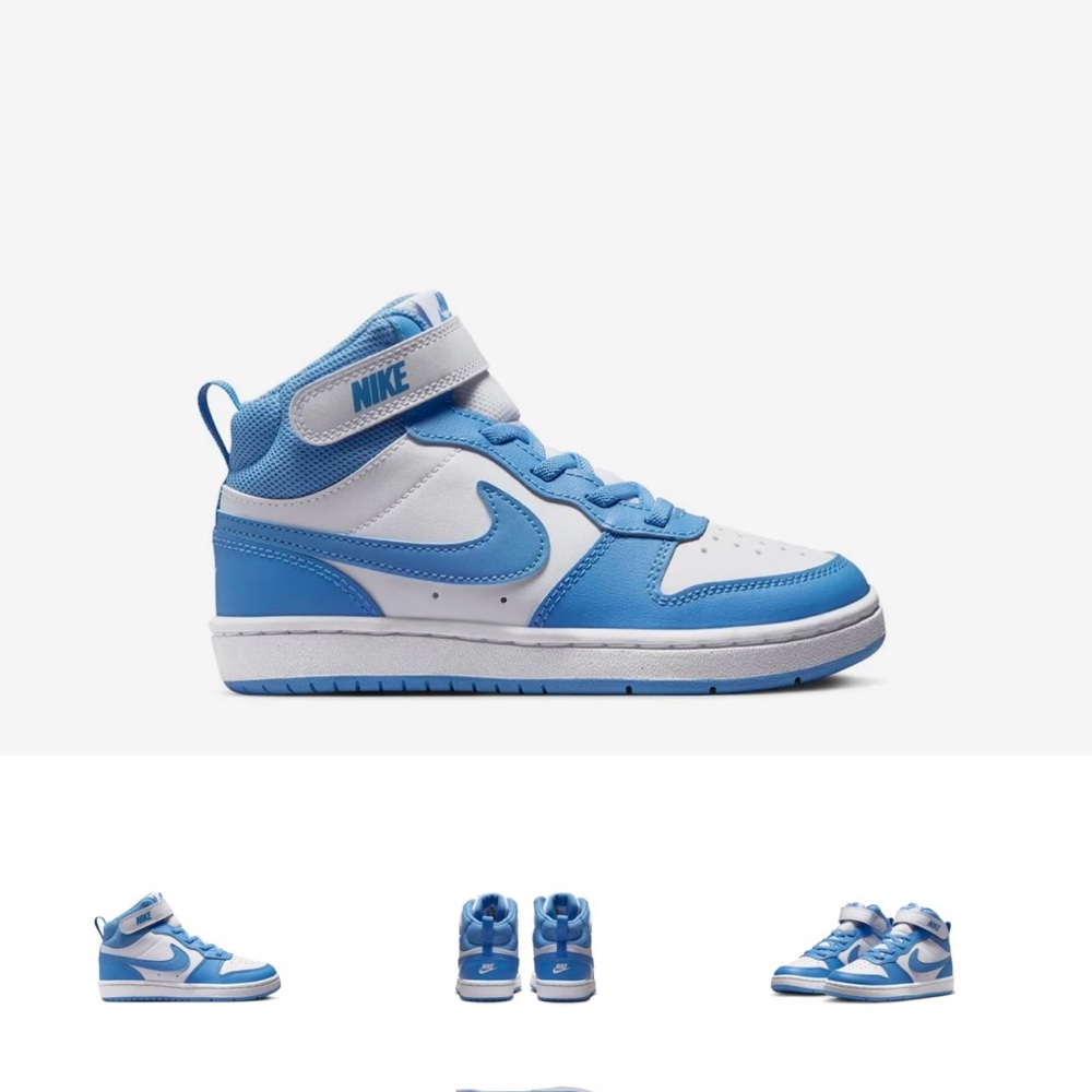 Nike Blue and White Sneakers Court Borough Mid Sneaker